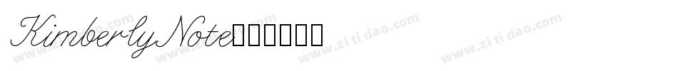 Kimberly Note字体转换